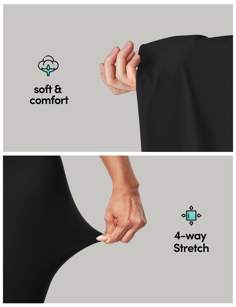 IUGA High Waisted Leggings for Women Running Workout Leggings with Inner Pocket Yoga Pants for Women Black - Image 4